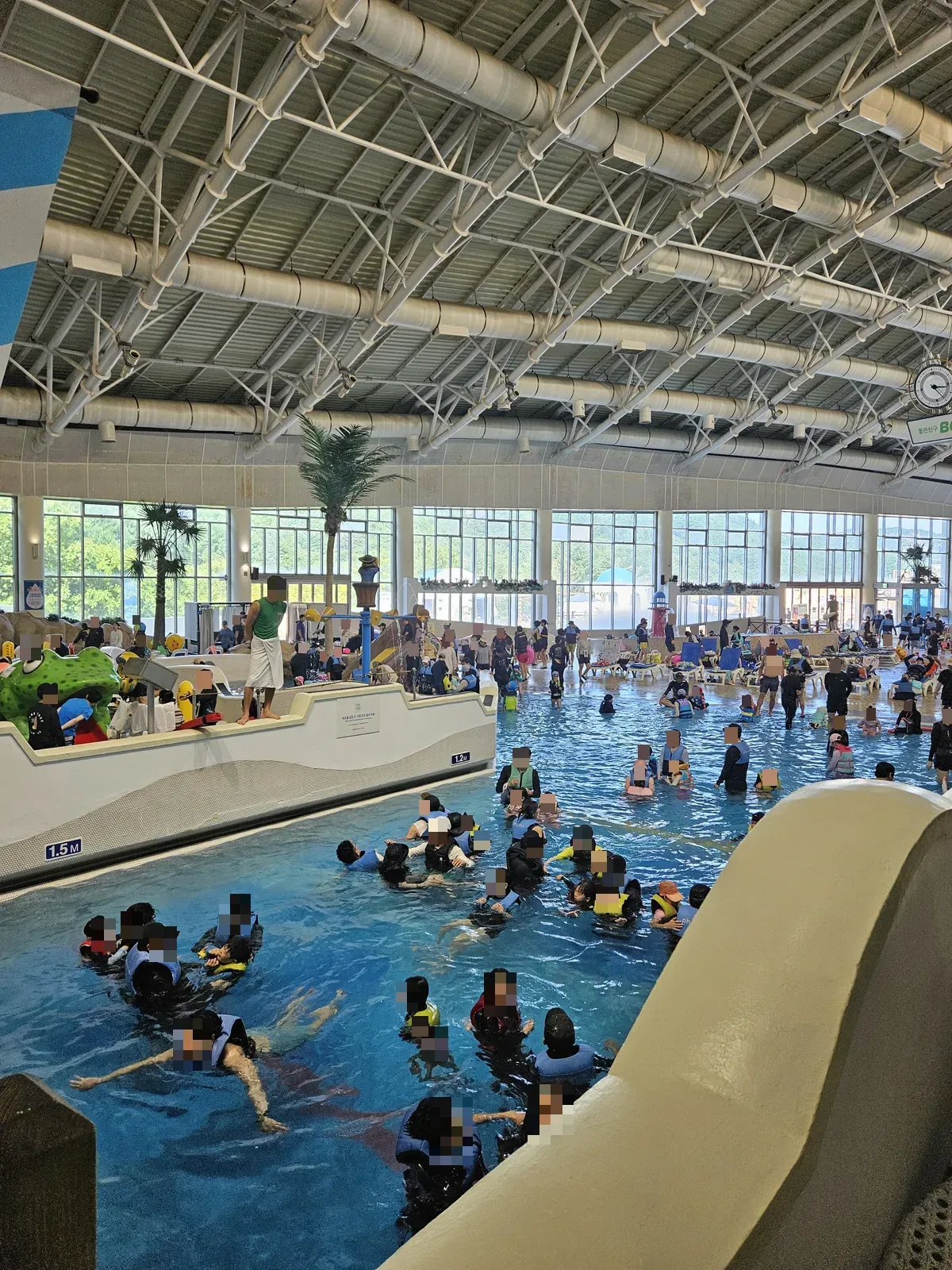 The wave pool — small footprint, but the waves are no joke