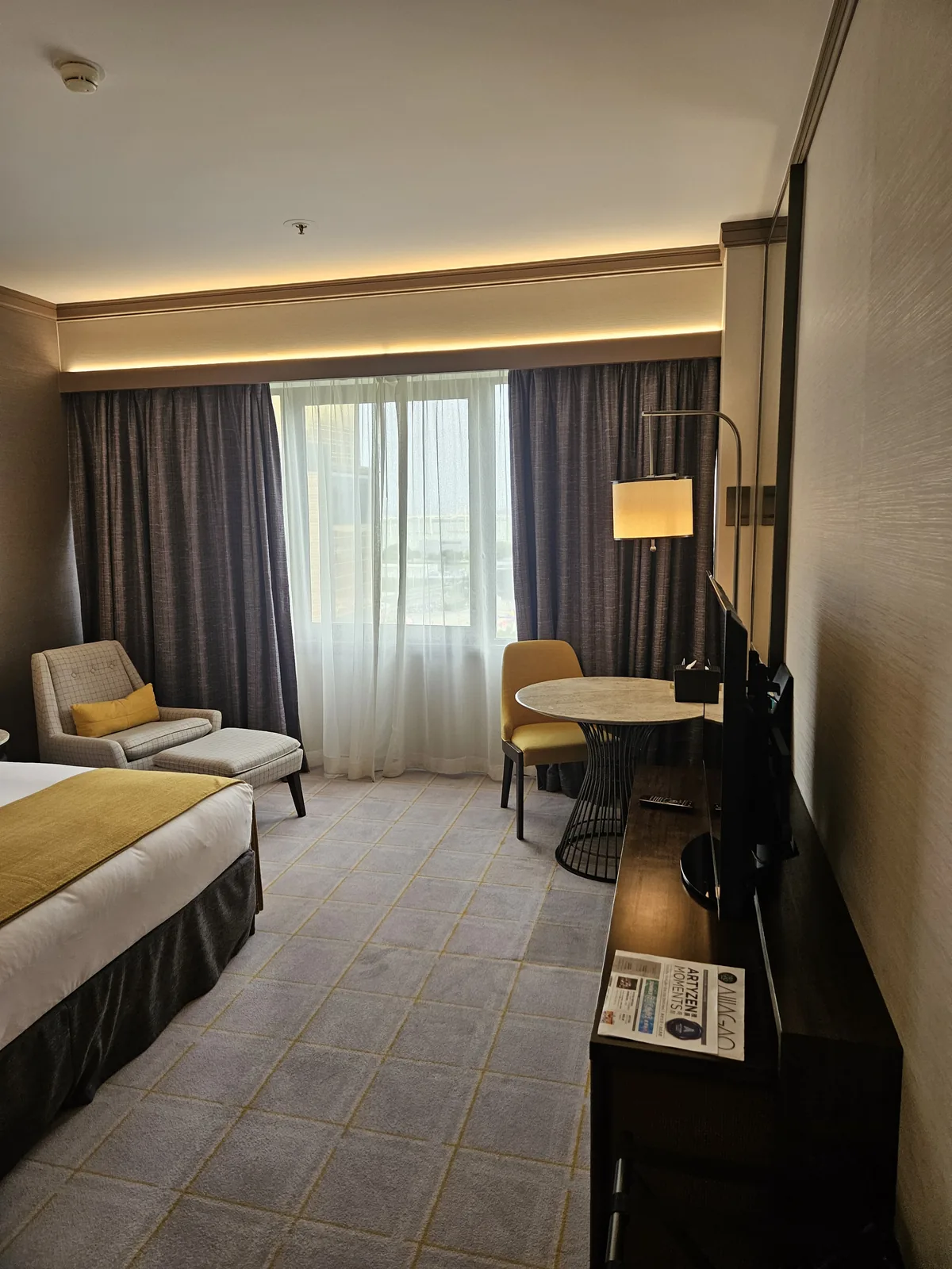 The room, looking toward the window