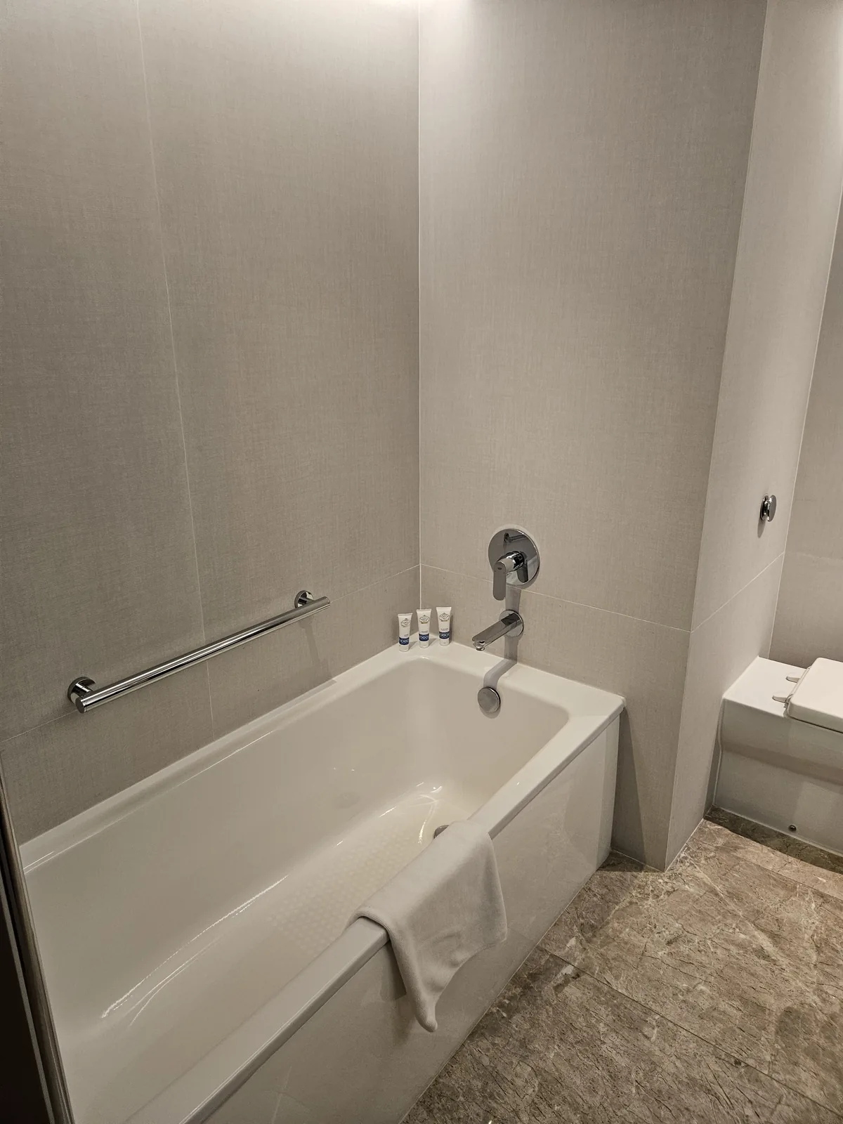 The bathroom — larger than I expected