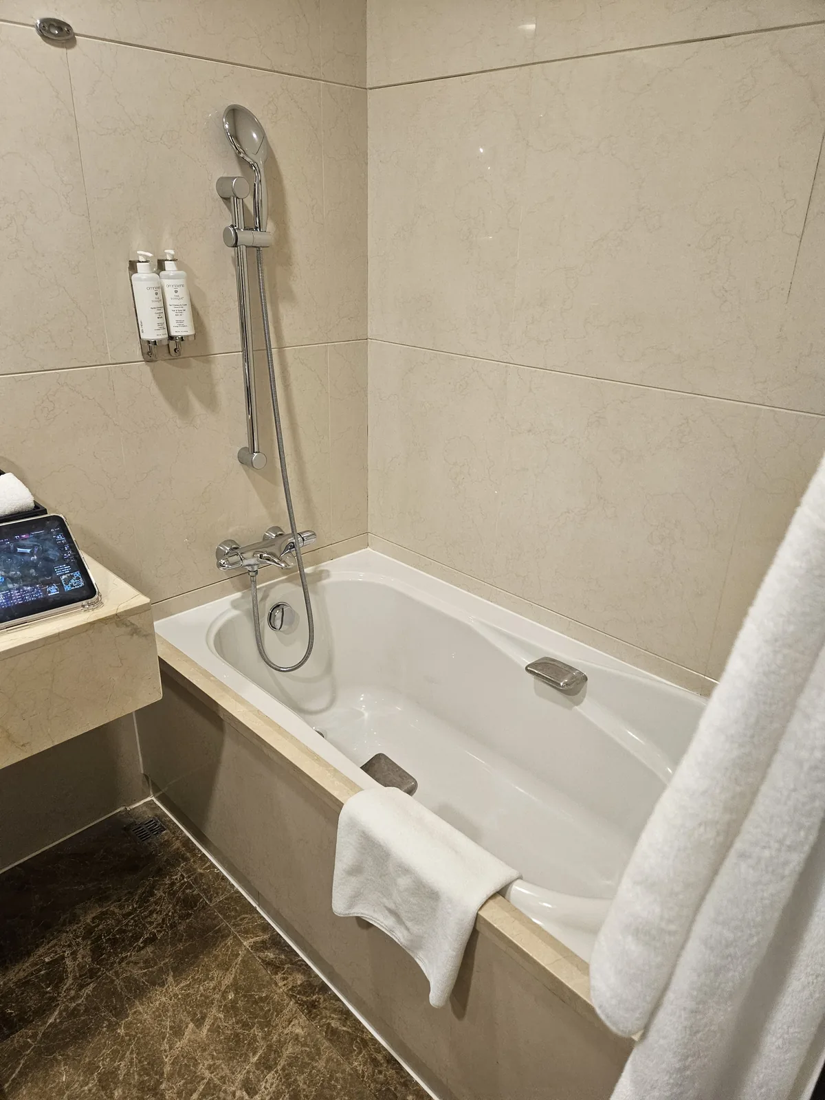 The bathroom, with a proper tub