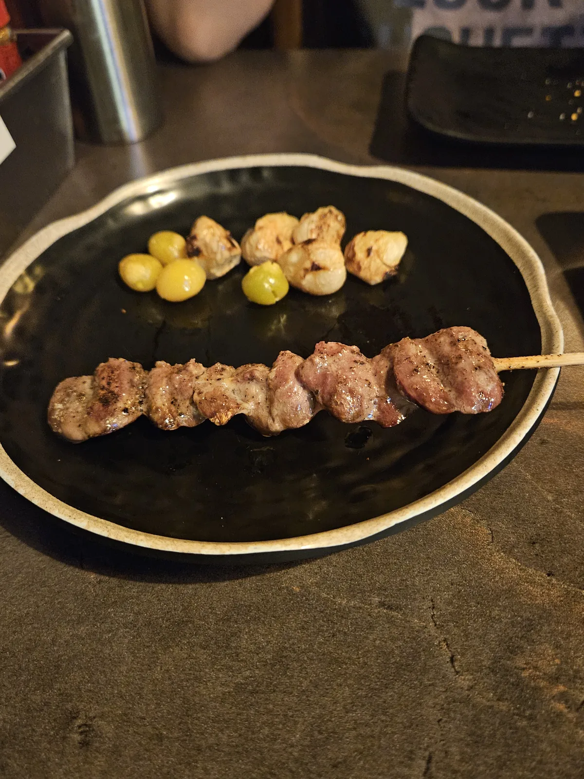 Binchotan-grilled chicken hearts at Toriaez