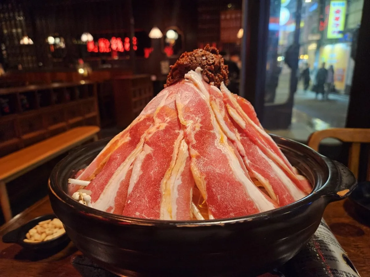 The volcano mala hot pot at Yongyong Seonsaeng